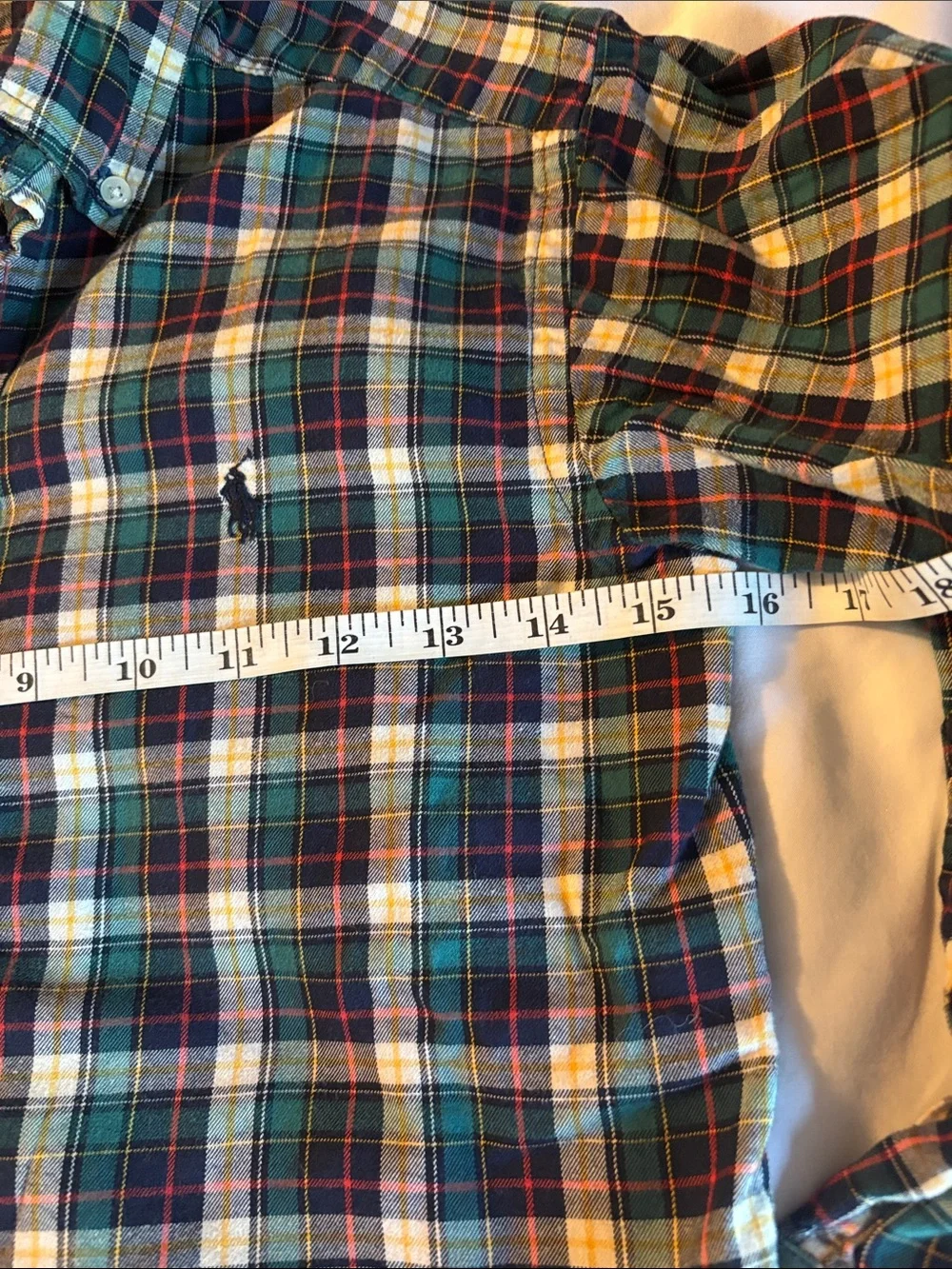 Ralph Lauren Boys Plaid Button-Down Shirt - Blue, Green, White